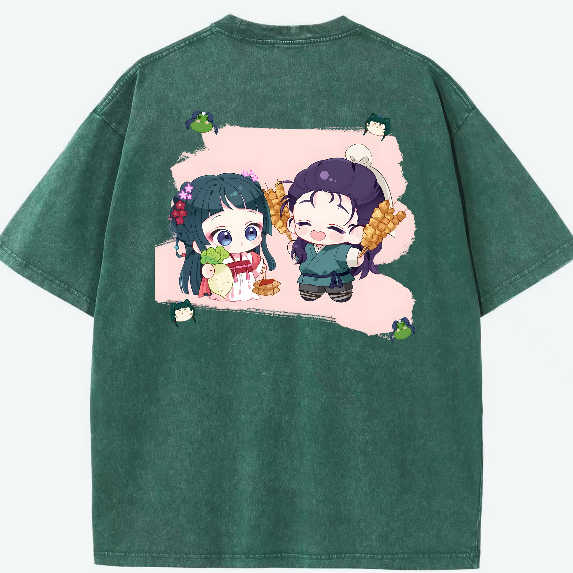 （画像用） 薬屋のひとりごと The Apothecary Diaries 綿100% ヴィンテージ風 半袖Tシャツ（背面プリント）